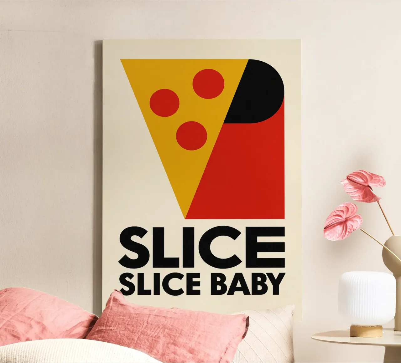 SLICE SLICE BABY canvas met Baklijst van michi