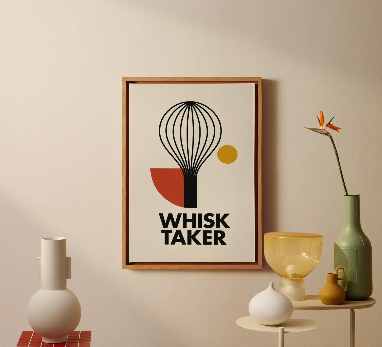 WHISK TAKER tela con Cornice a cassetta da michi