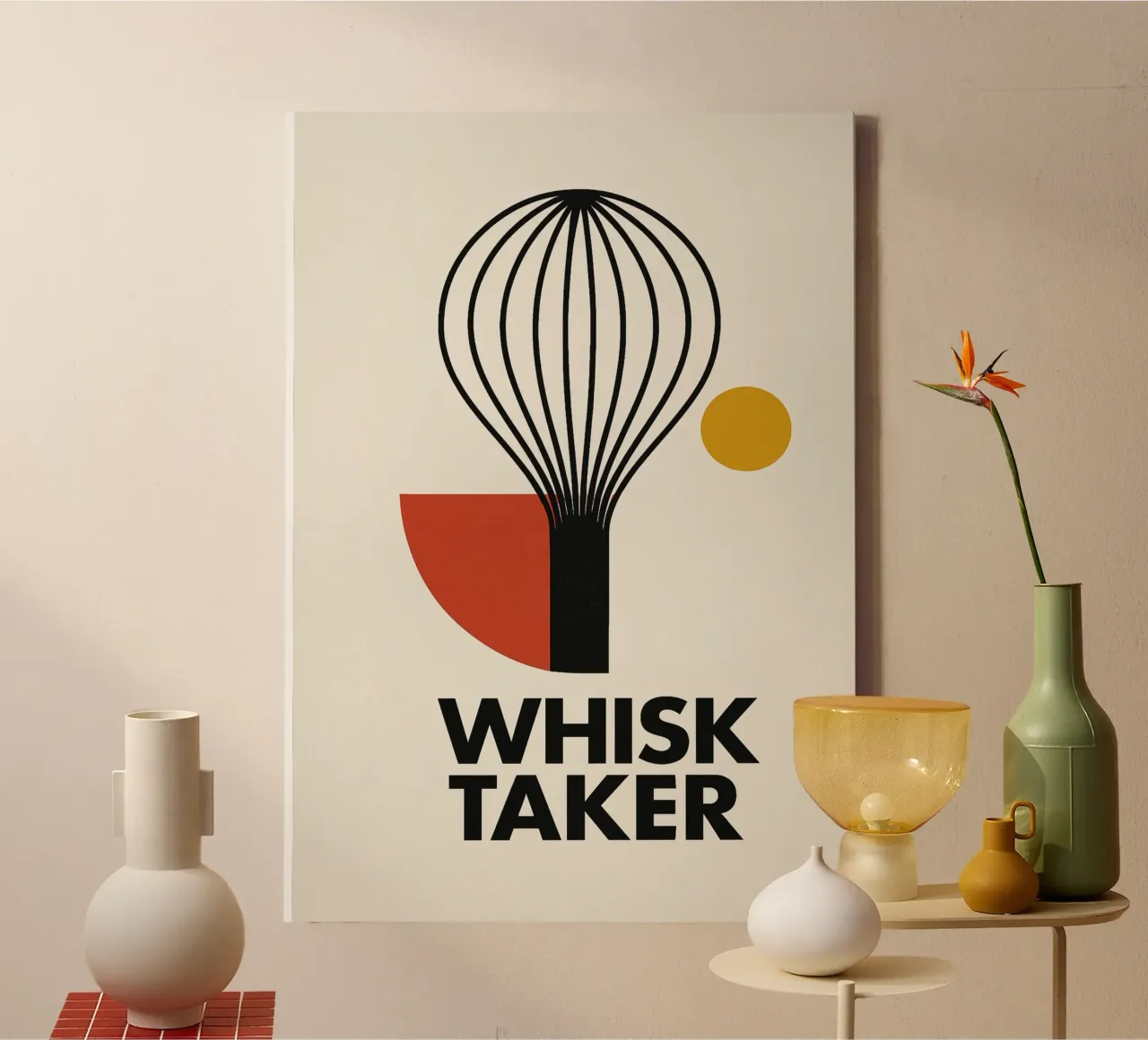 WHISK TAKER tela con Cornice a cassetta da michi