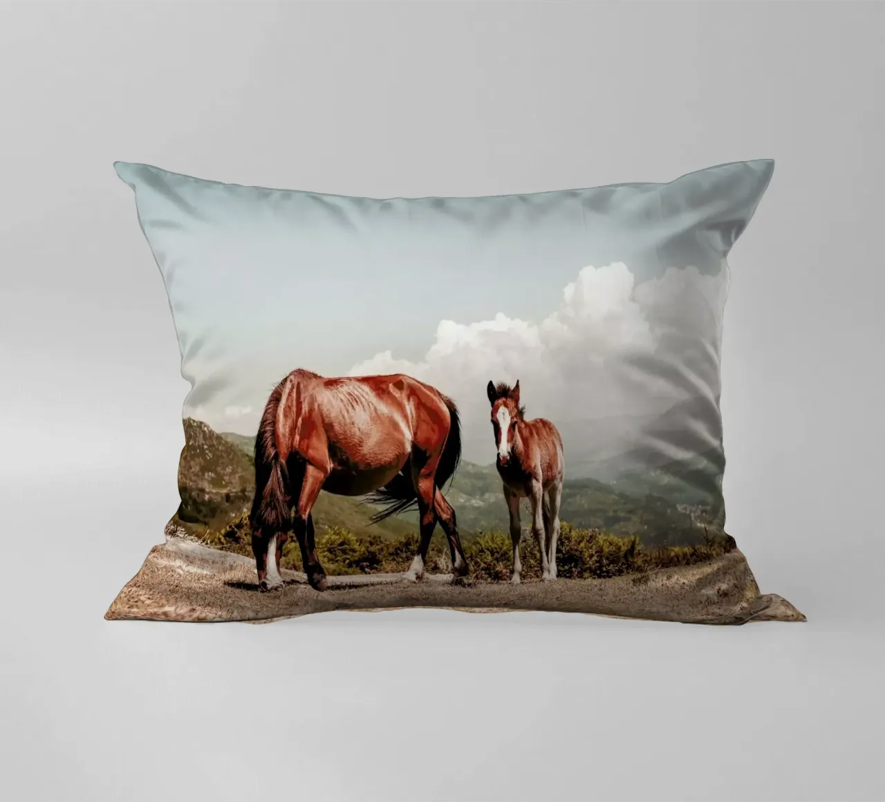 Cavalli selvaggi cuscino da Ingrid Beddoes