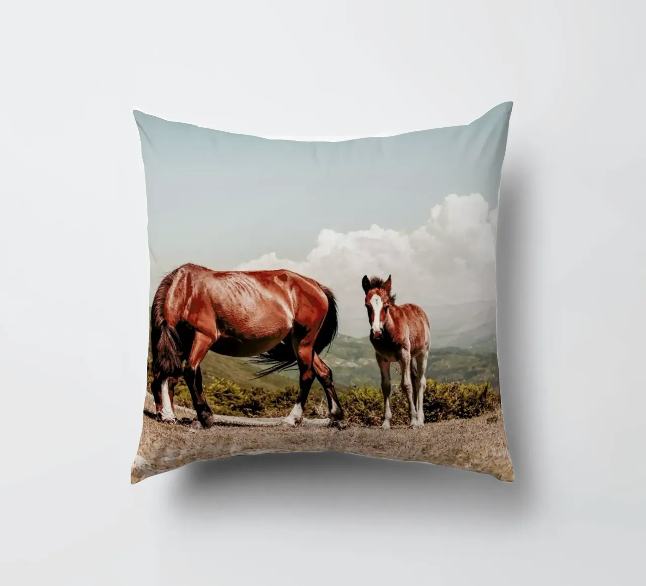 Cavalli selvaggi cuscino da Ingrid Beddoes