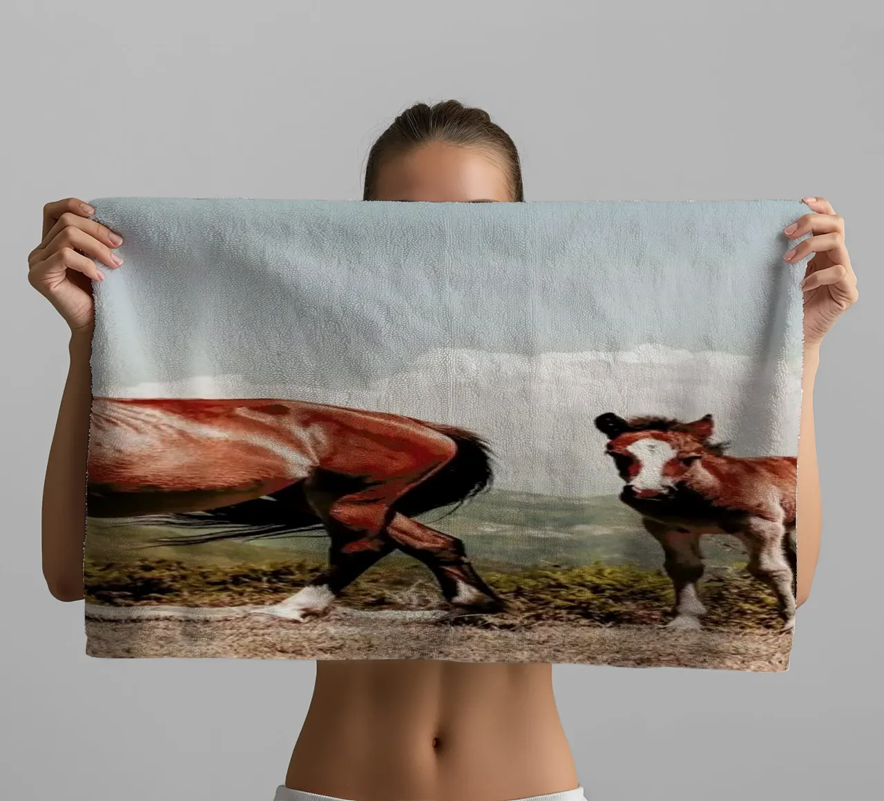 Cavalli selvaggi asciugamano da bagno da Ingrid Beddoes