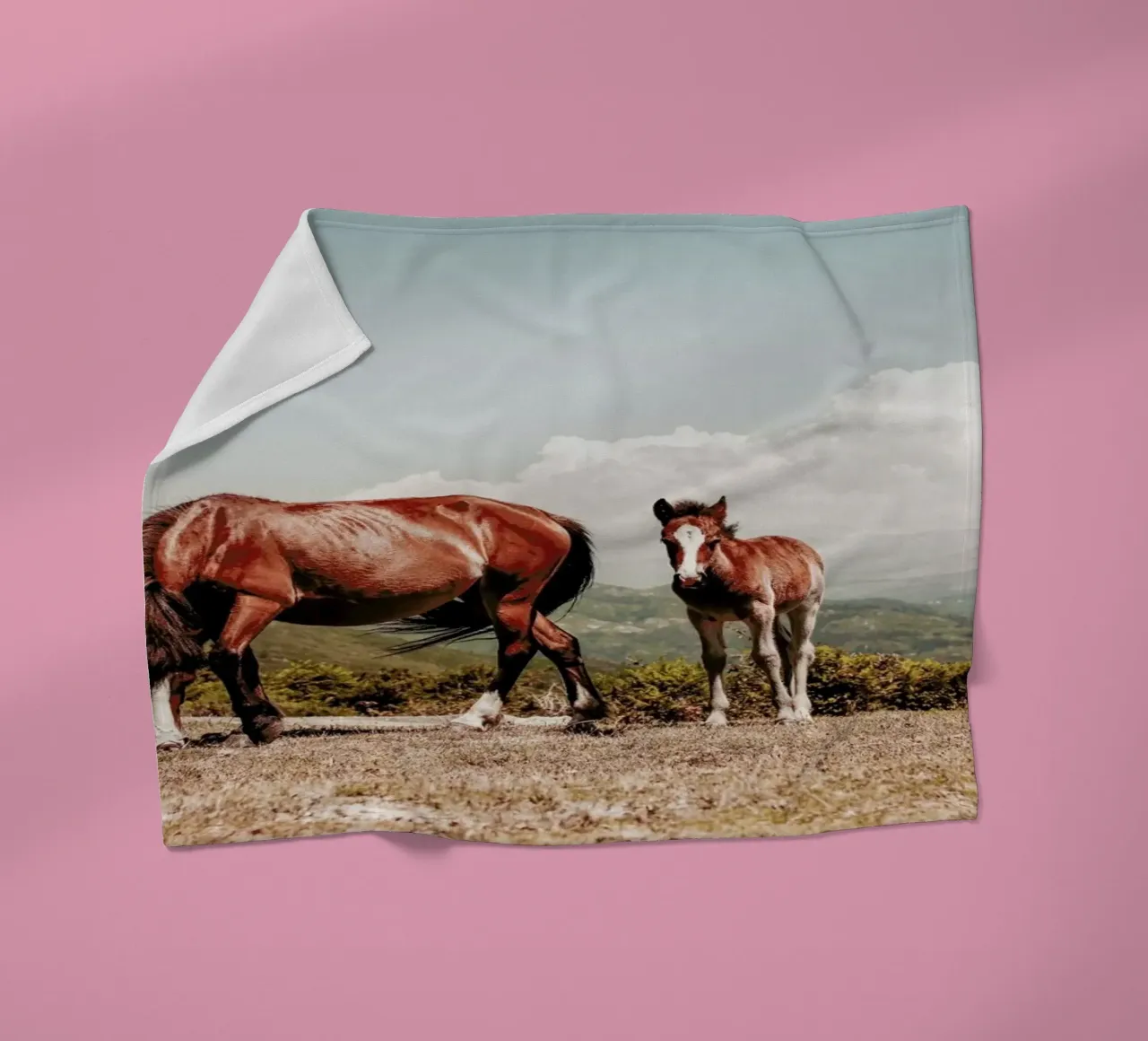 Cavalli selvaggi coperta in pile da Ingrid Beddoes