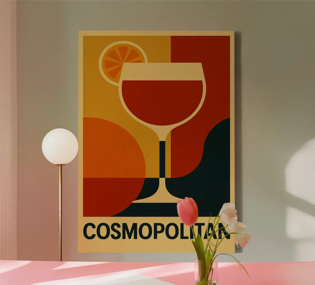 COSMOPOLITAN tela con Cornice a cassetta da michi