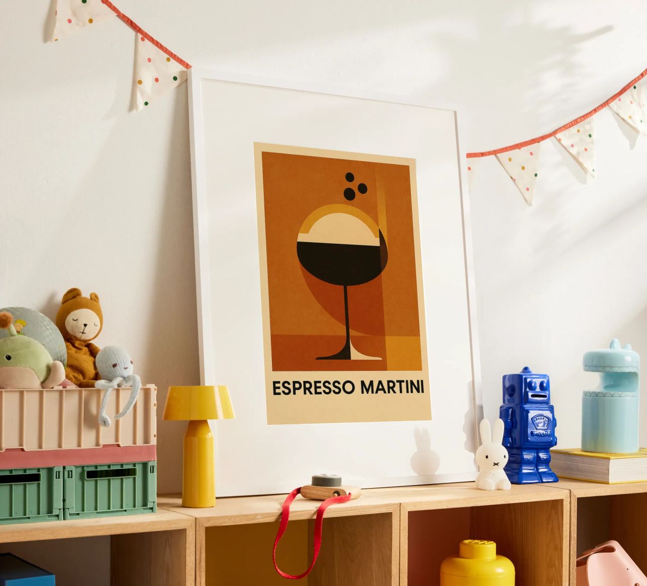 ESPRESSO MARTINI – Abstract Bauhaus Cocktail Poster von michi