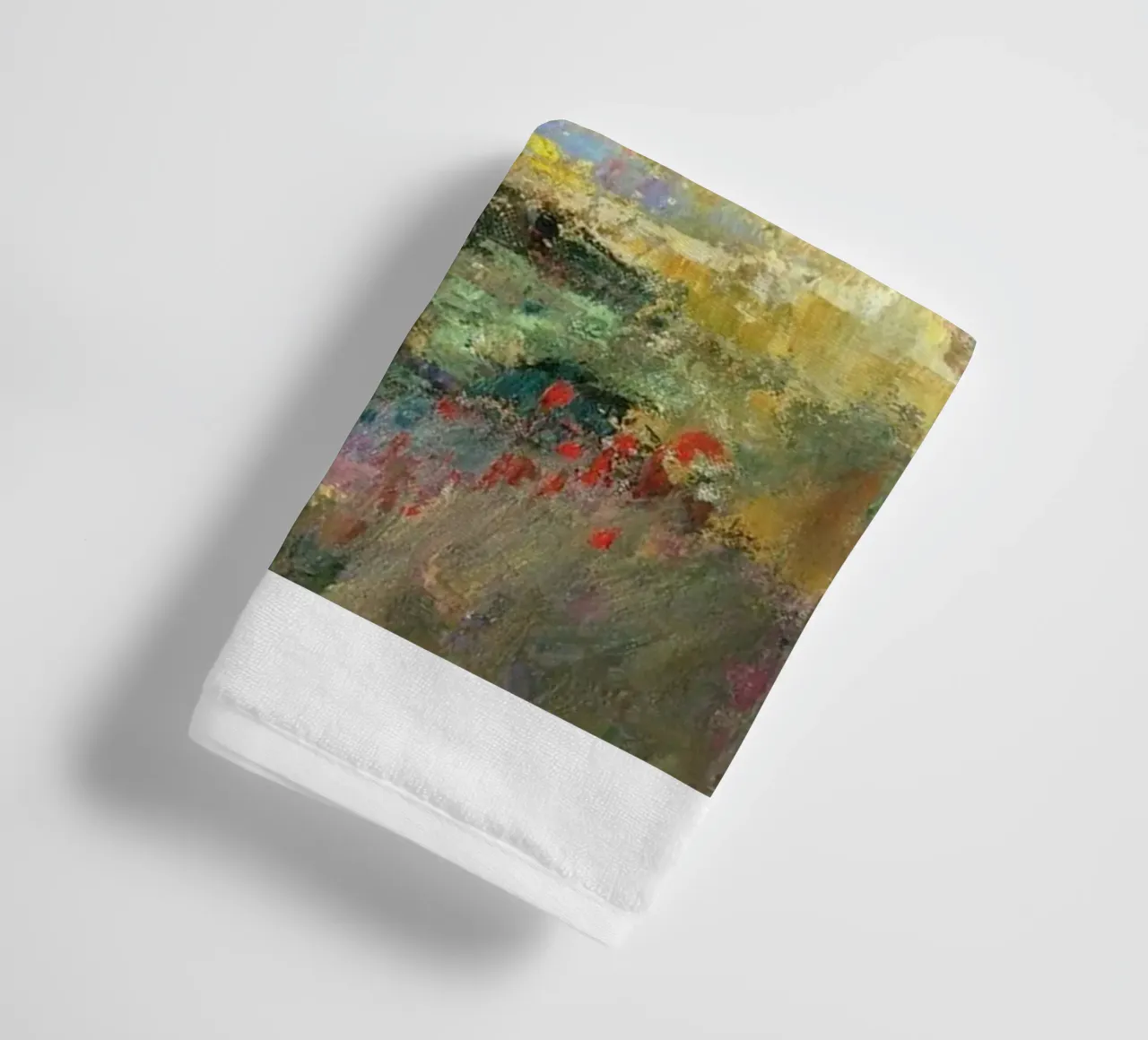 meadow at sunset natural scenery claude monet towel by belong shop