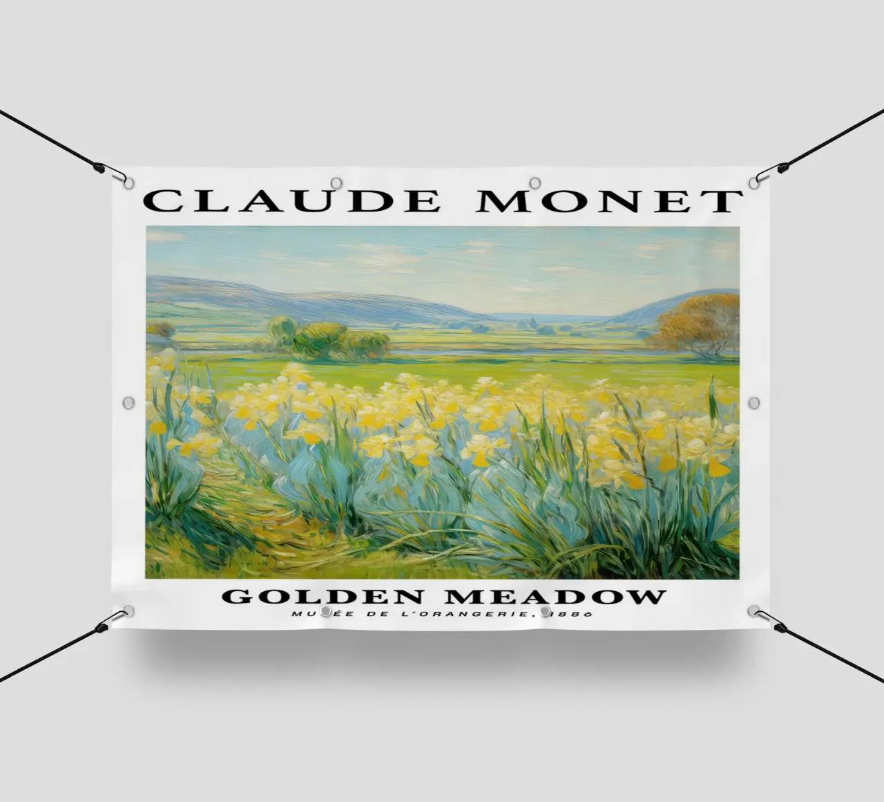 weide boerenland kunst landschap natuur claude monet pvc-zeil van belong shop