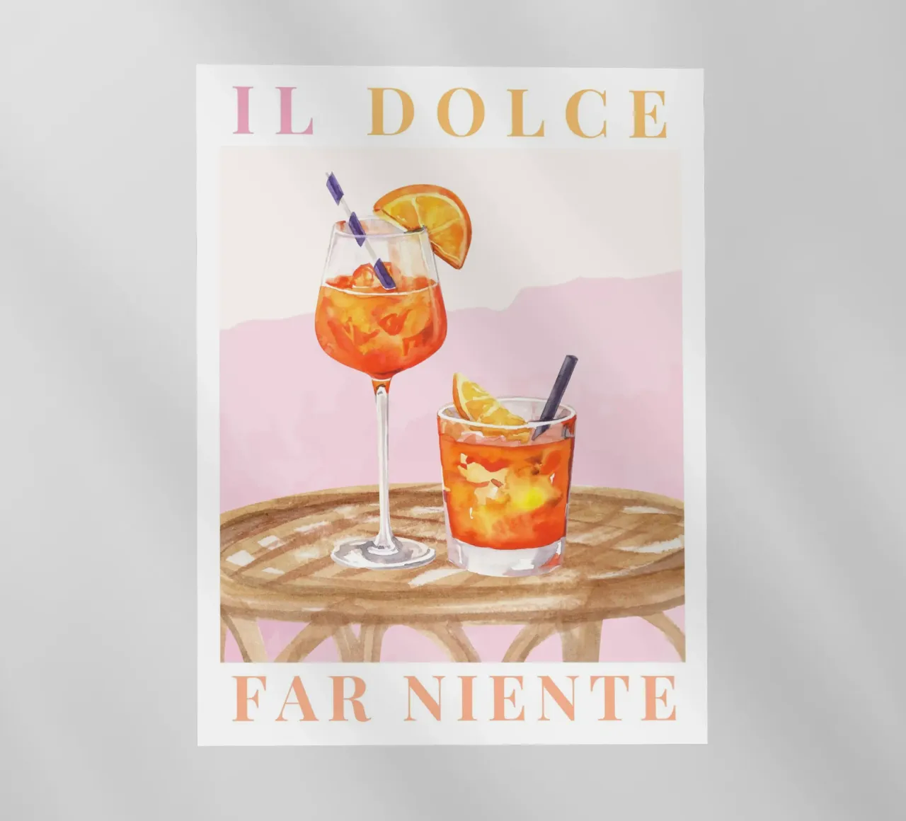 Cóctel Aperol Spritz, Negroni Print lámina retroiluminada de Bella Studio