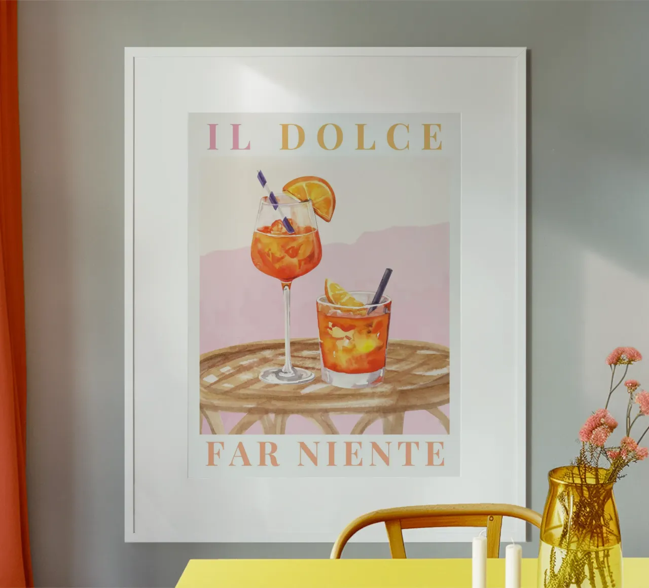 Cóctel Aperol Spritz, Negroni Print hahnemühle de Bella Studio