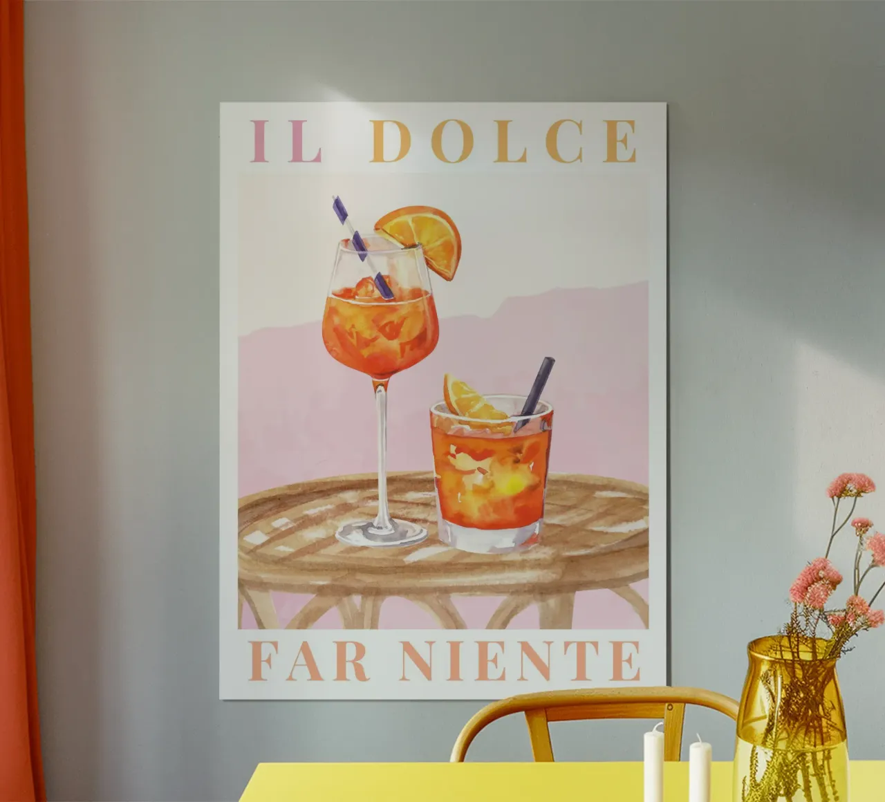 Cóctel Aperol Spritz, Negroni Print hahnemühle de Bella Studio