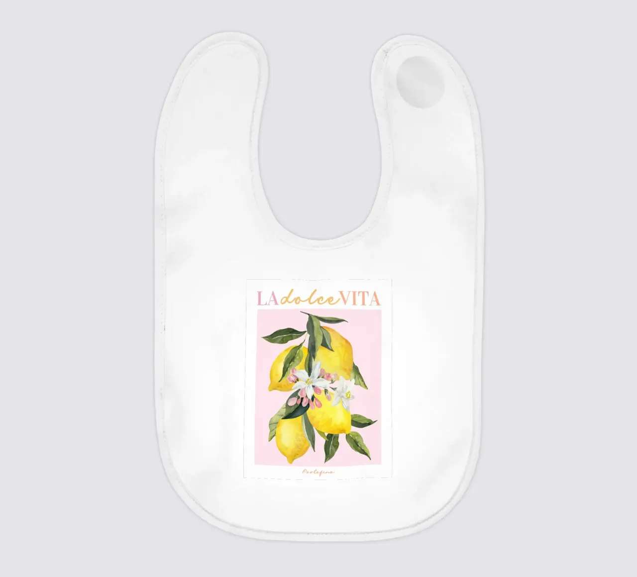La Dolce Vita, Lemon Print bavaglino da Bella Studio