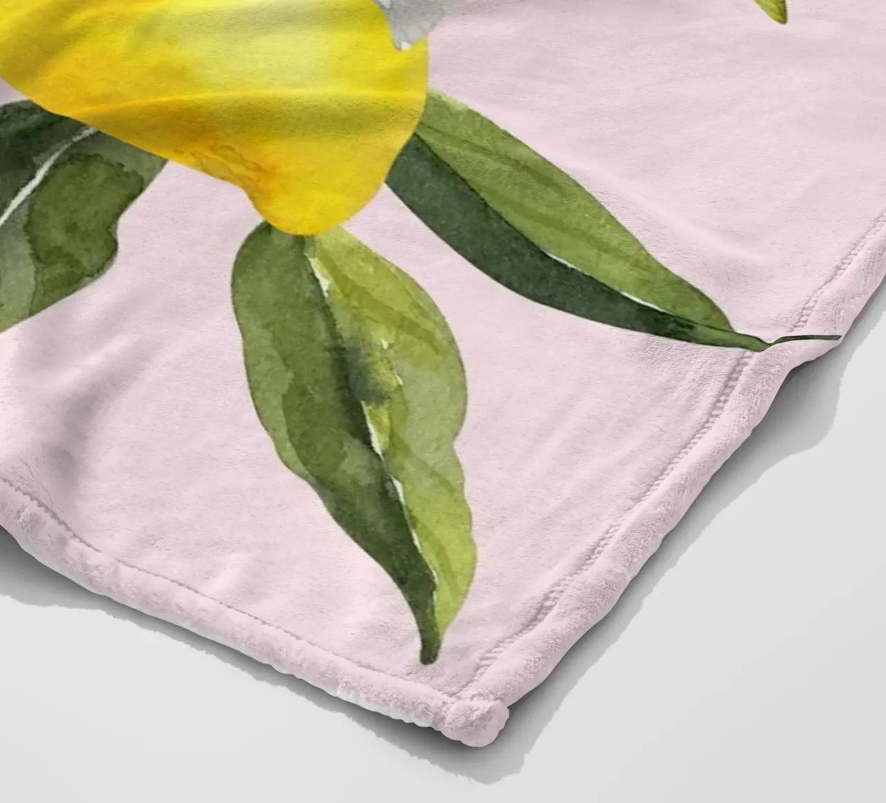 La Dolce Vita, Lemon Print coperta in pile da Bella Studio