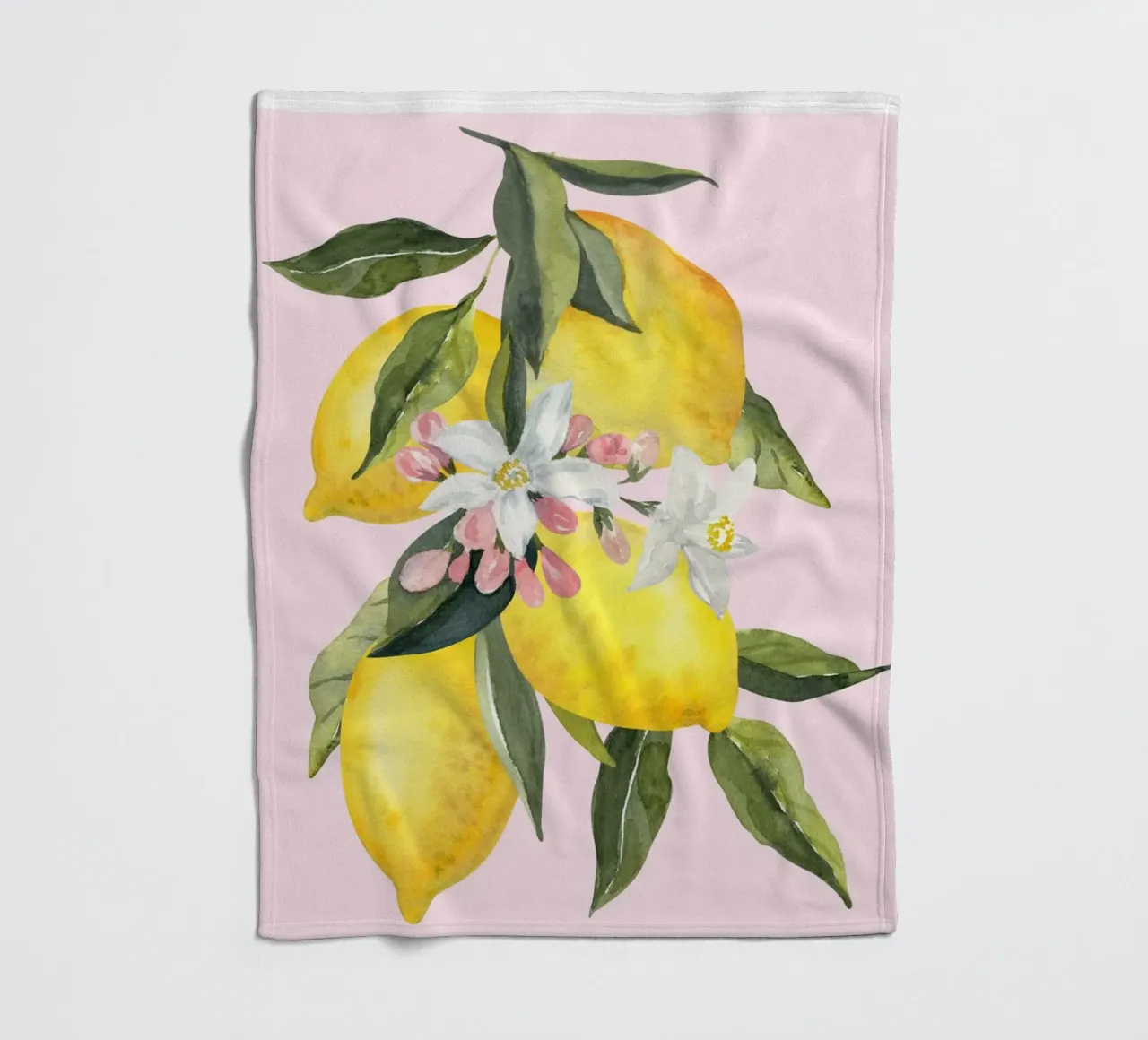 La Dolce Vita, Lemon Print coperta in pile da Bella Studio