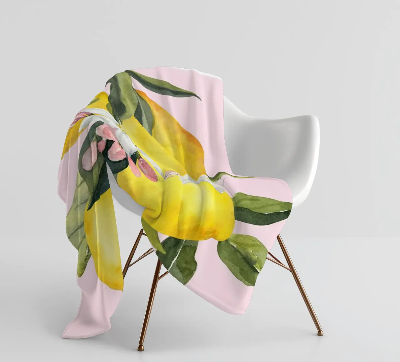 La Dolce Vita, Lemon Print coperta in pile da Bella Studio
