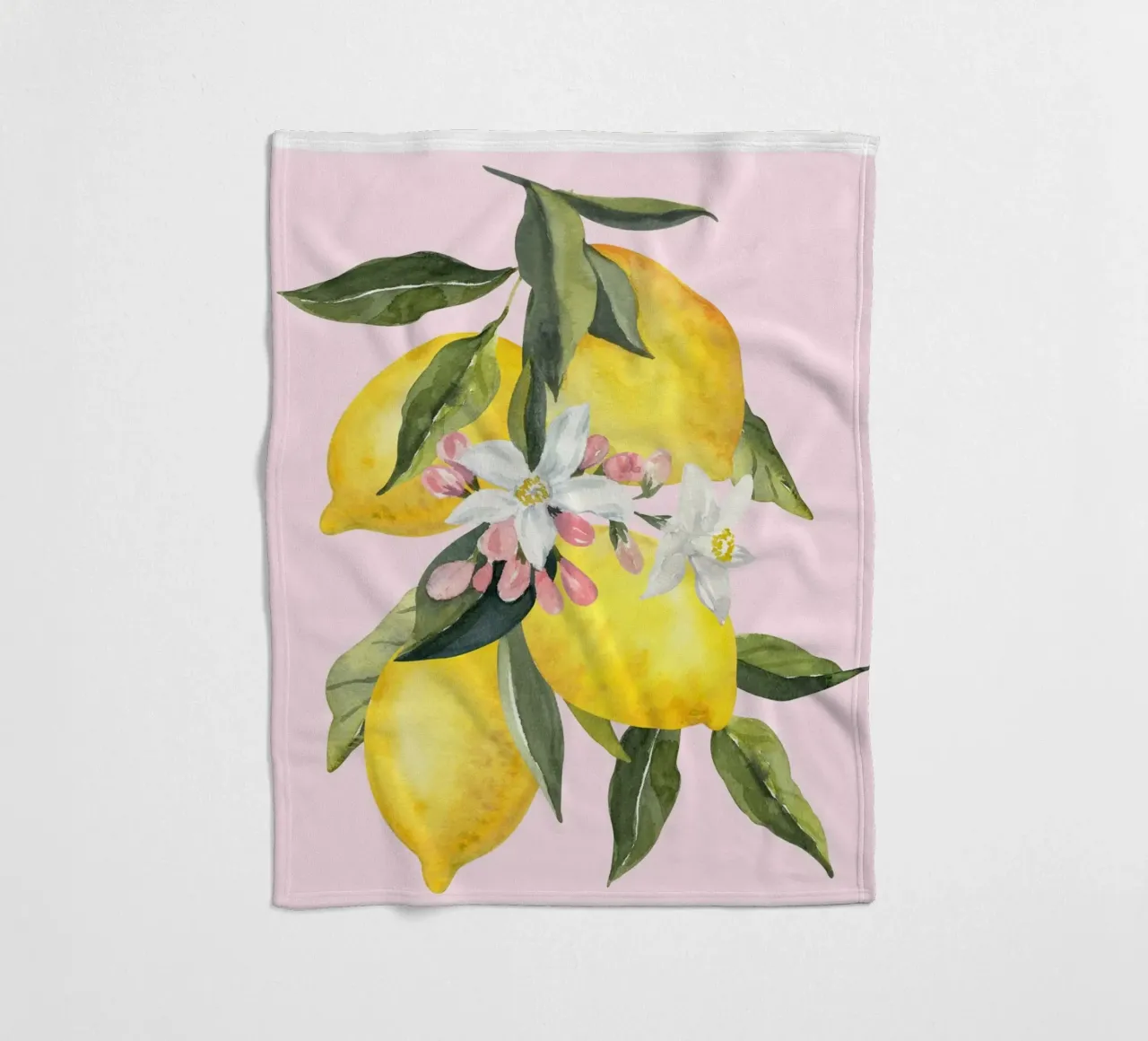 La Dolce Vita, Lemon Print coperta in pile da Bella Studio