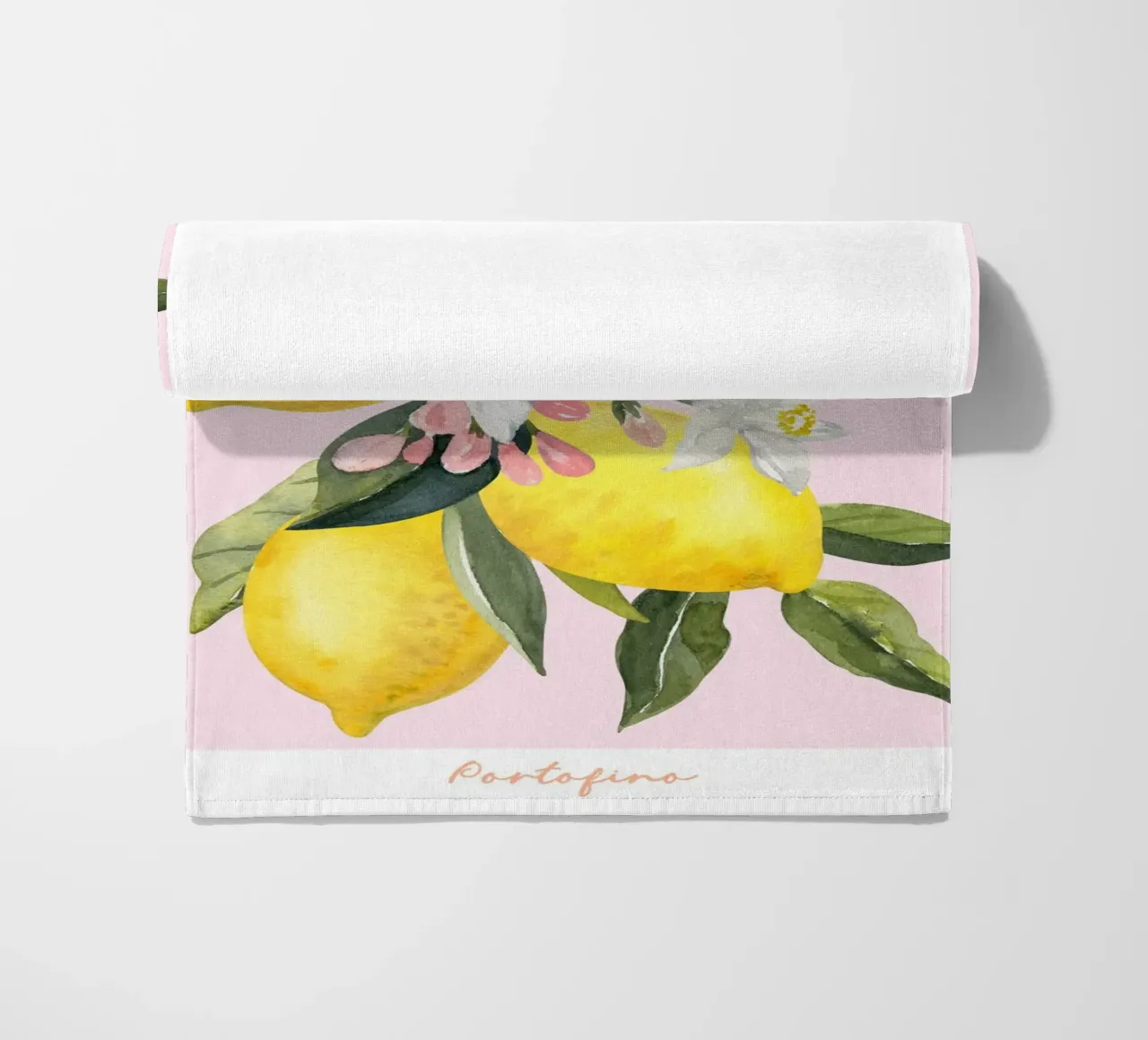 La Dolce Vita, Lemon Print telo mare da Bella Studio