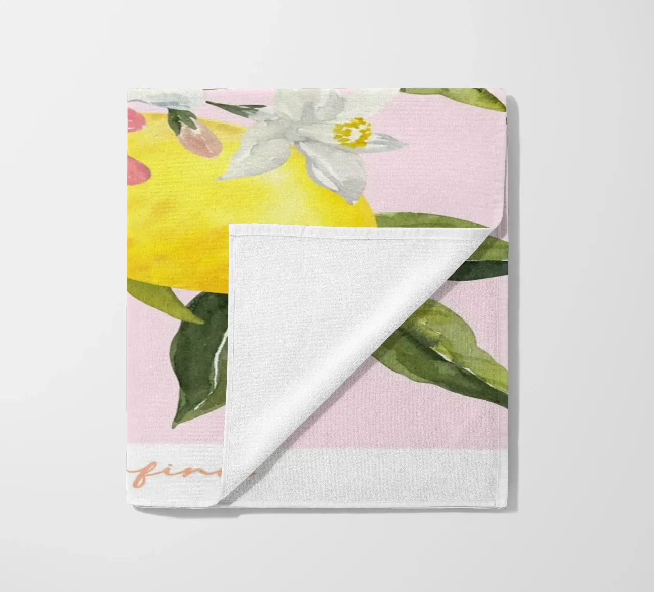 La Dolce Vita, Lemon Print telo mare da Bella Studio