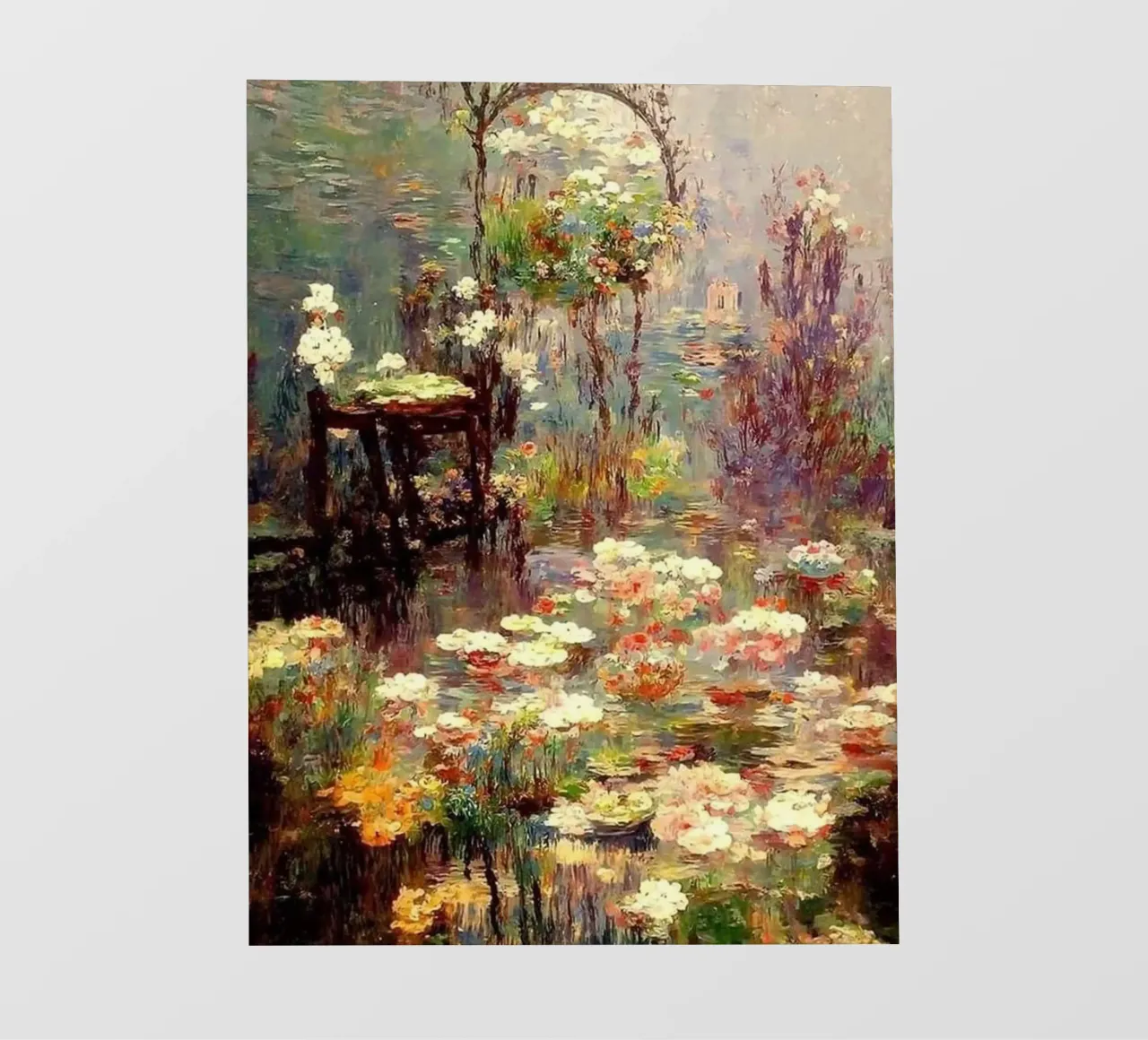 ninfea giardino della serenità claude monet pellicola backlit da belong shop