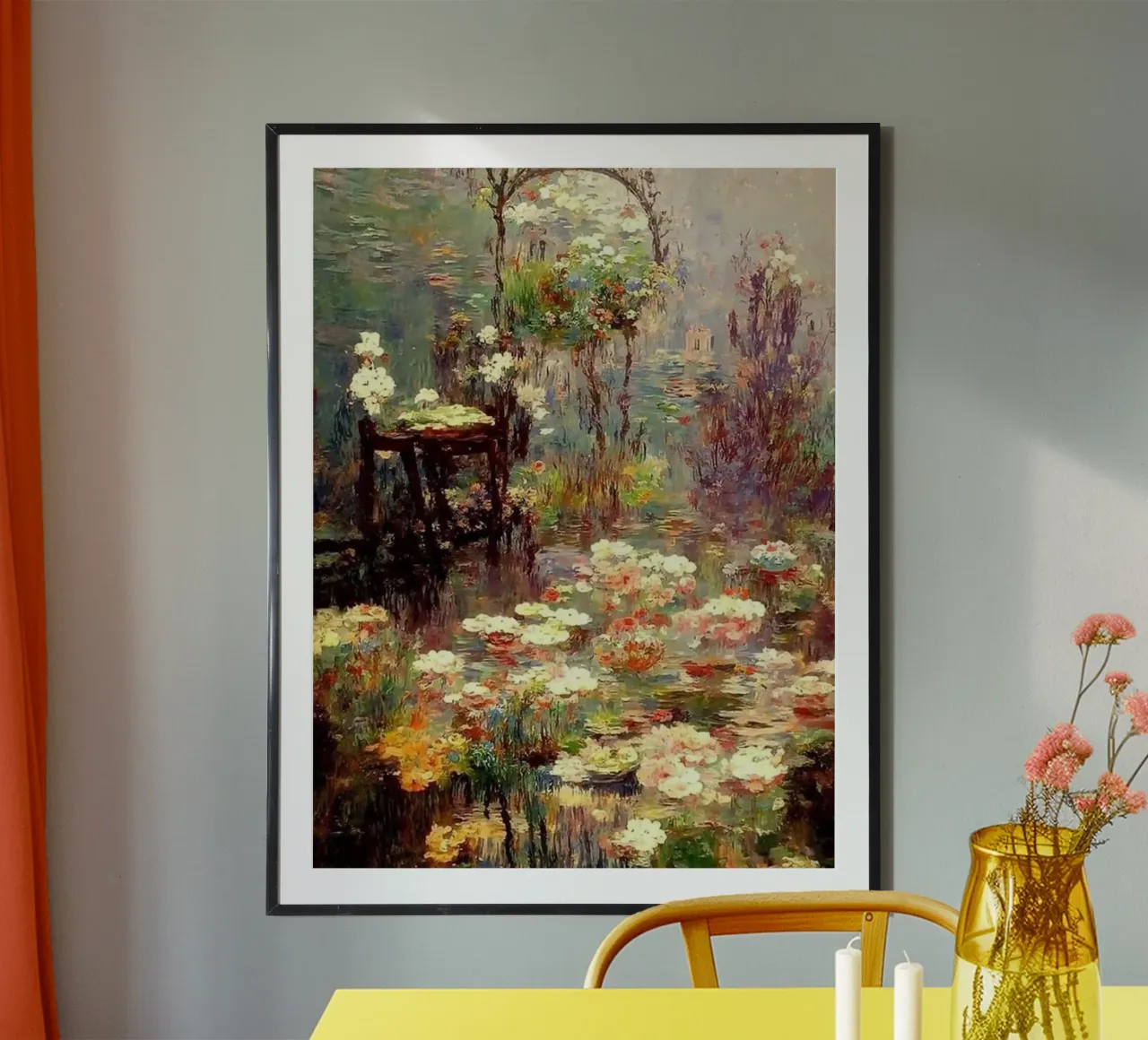 ninfea giardino della serenità claude monet poster con telaio in plastica da belong shop
