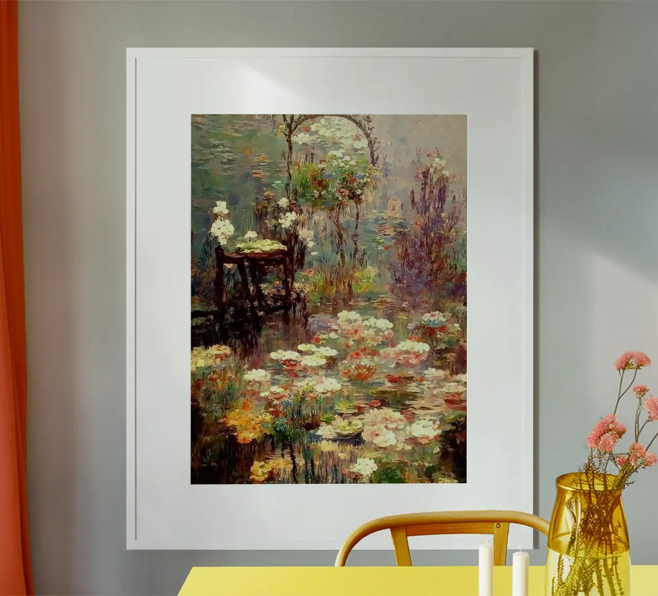 ninfea giardino della serenità claude monet poster con telaio in plastica da belong shop
