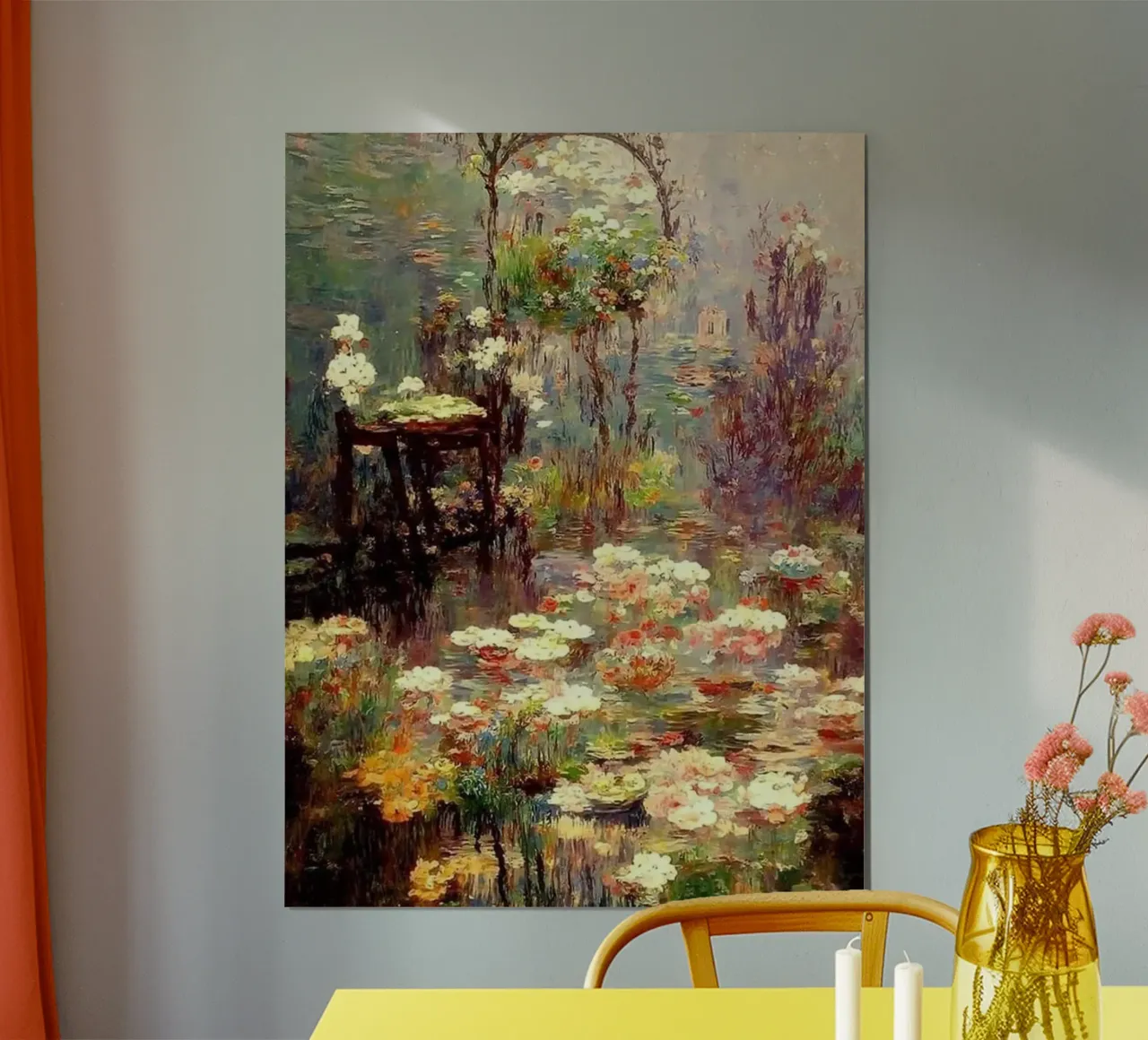 ninfea giardino della serenità claude monet poster con telaio in plastica da belong shop