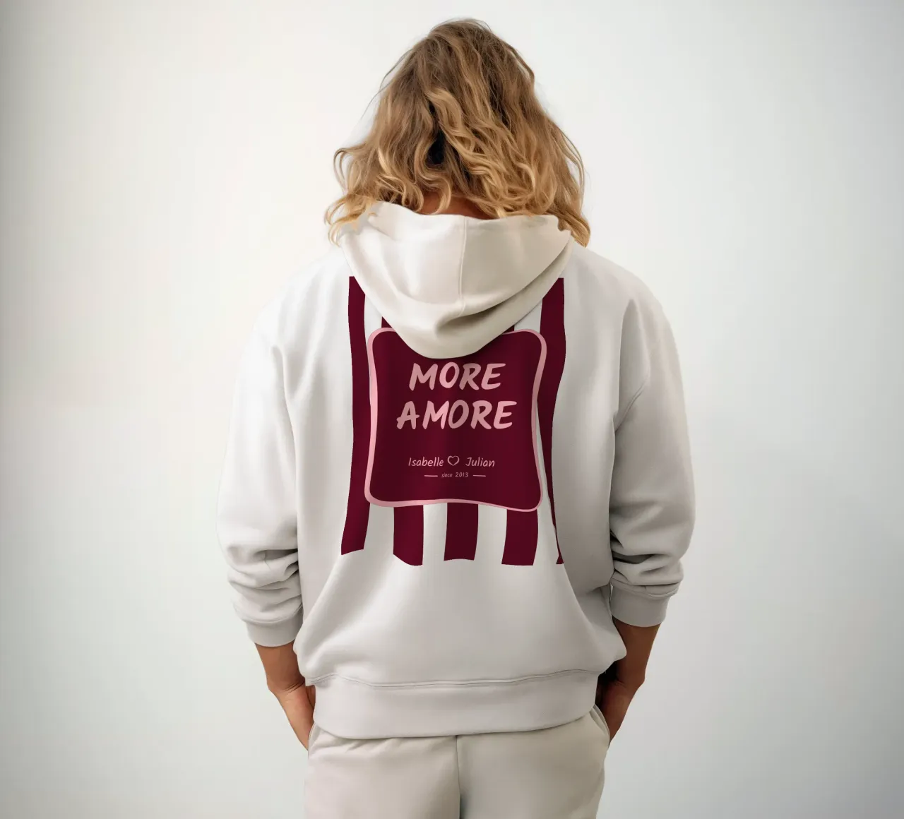 More Amore <3 Name felpa con cappuccio da Personalizable Designs