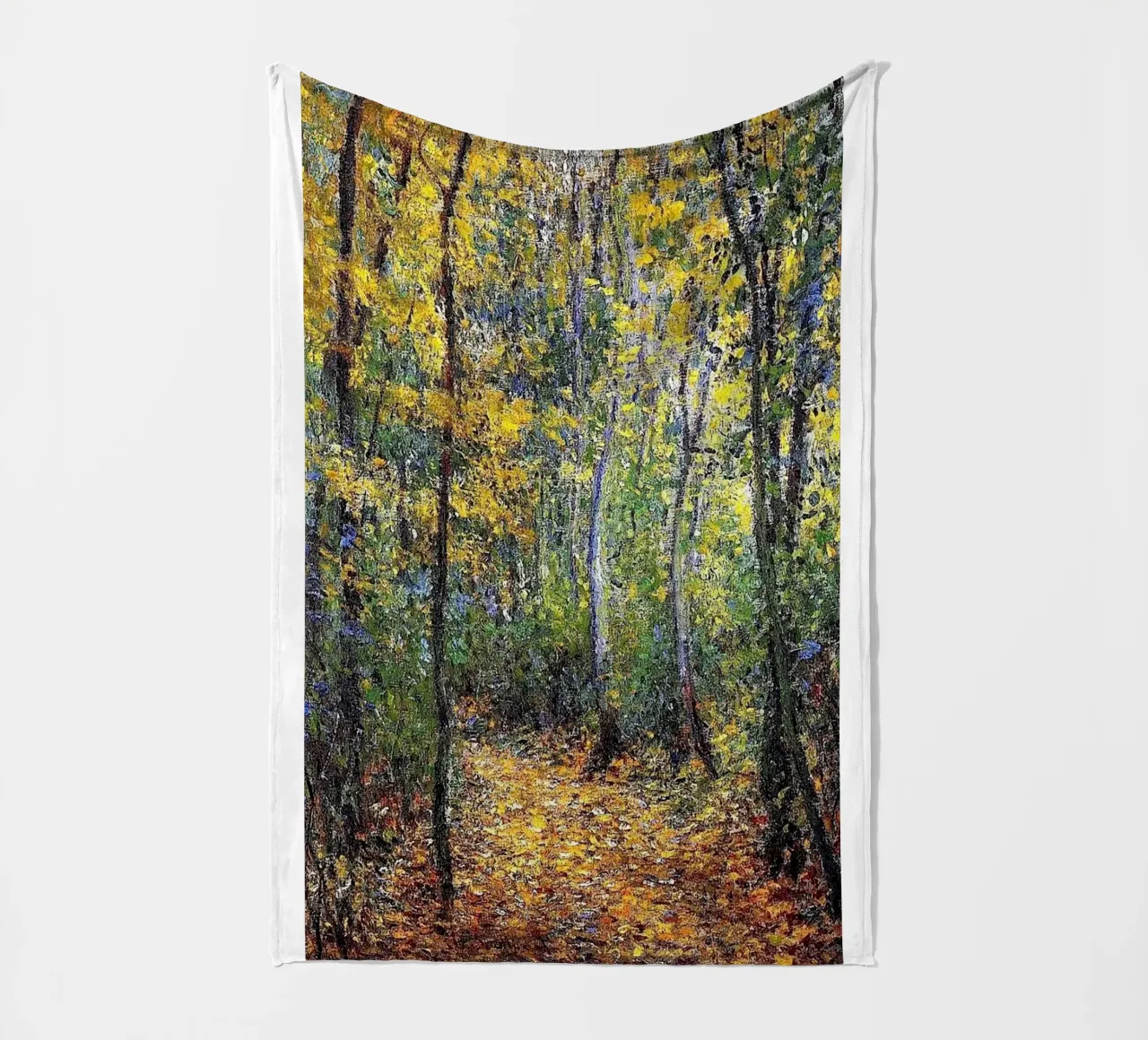 paesaggio naturale autunnale claude monet coperta in pile da belong shop