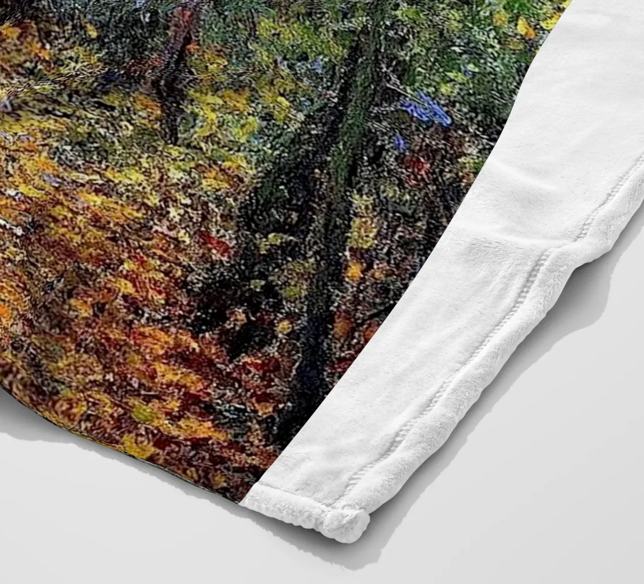 paesaggio naturale autunnale claude monet coperta in pile da belong shop