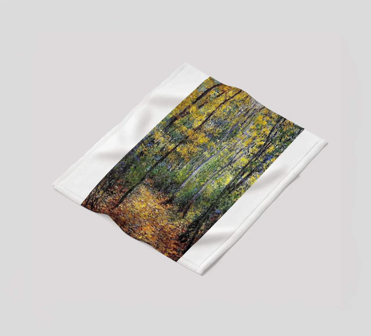 paesaggio naturale autunnale claude monet coperta in pile da belong shop