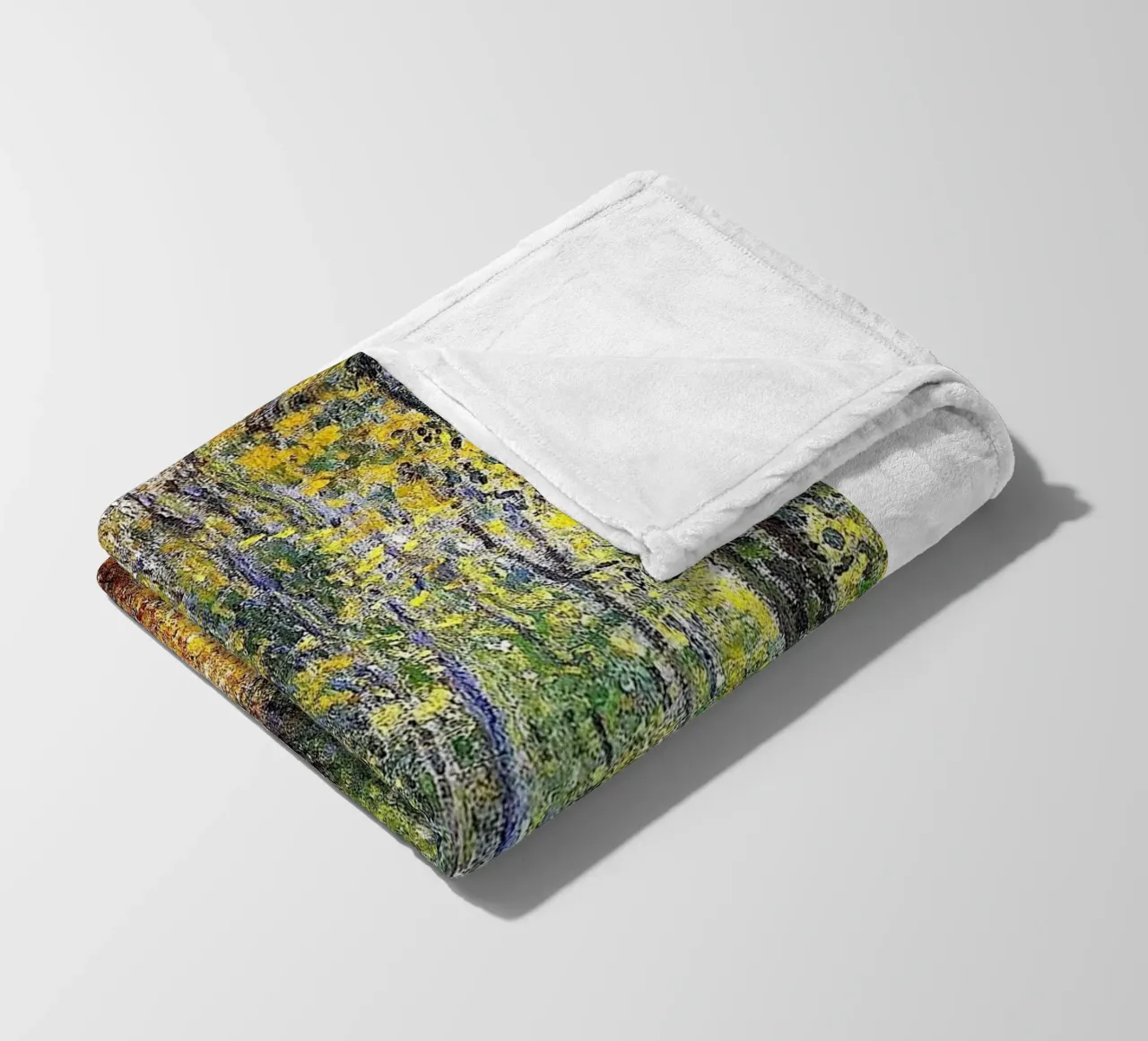 paesaggio naturale autunnale claude monet coperta in pile da belong shop