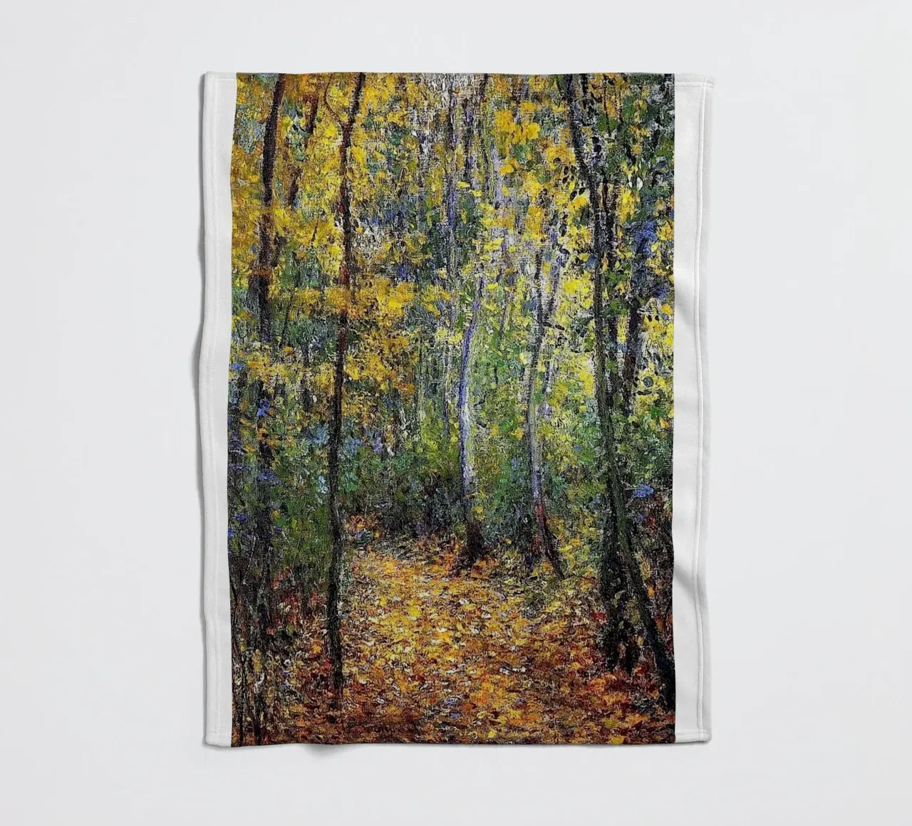 paesaggio naturale autunnale claude monet coperta in pile da belong shop