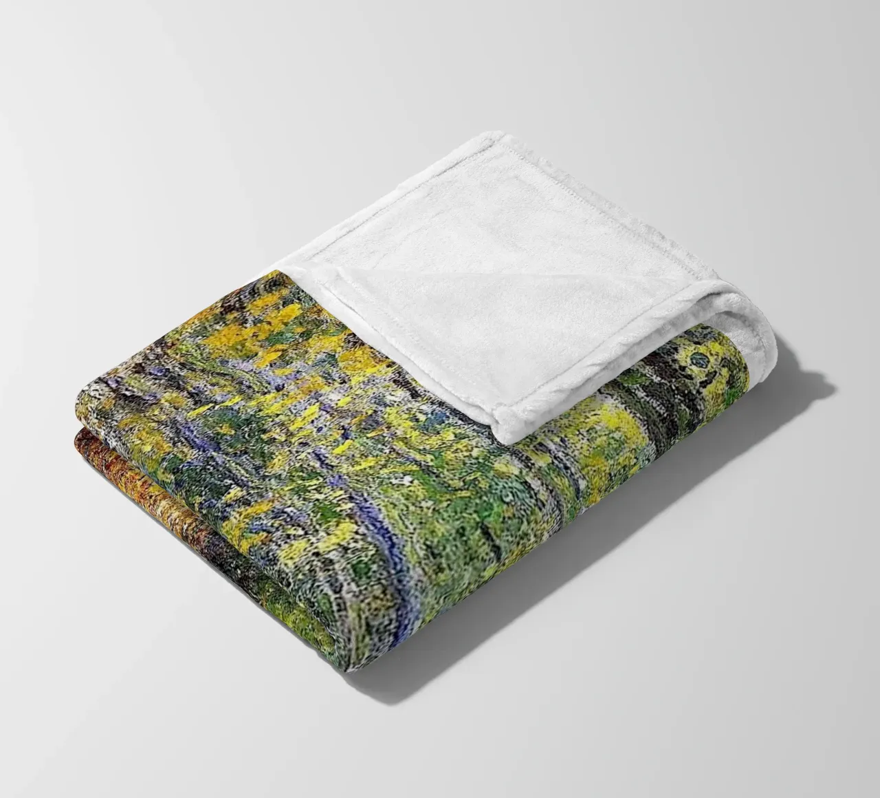 paesaggio naturale autunnale claude monet coperta in pile da belong shop