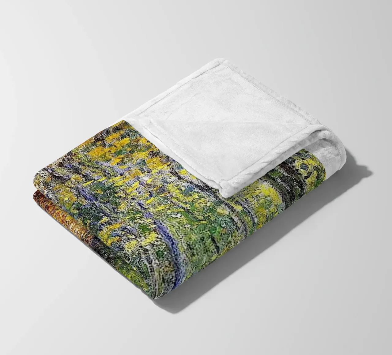 paesaggio naturale autunnale claude monet coperta in pile da belong shop