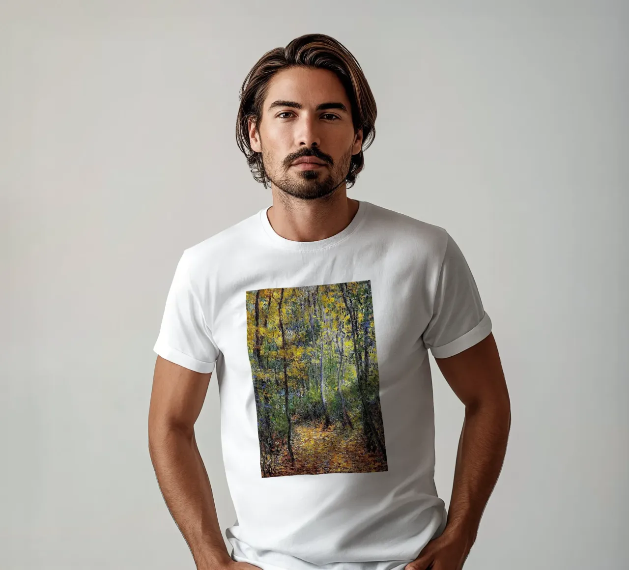 autumn natural landscape claude monet t-shirt by belong shop