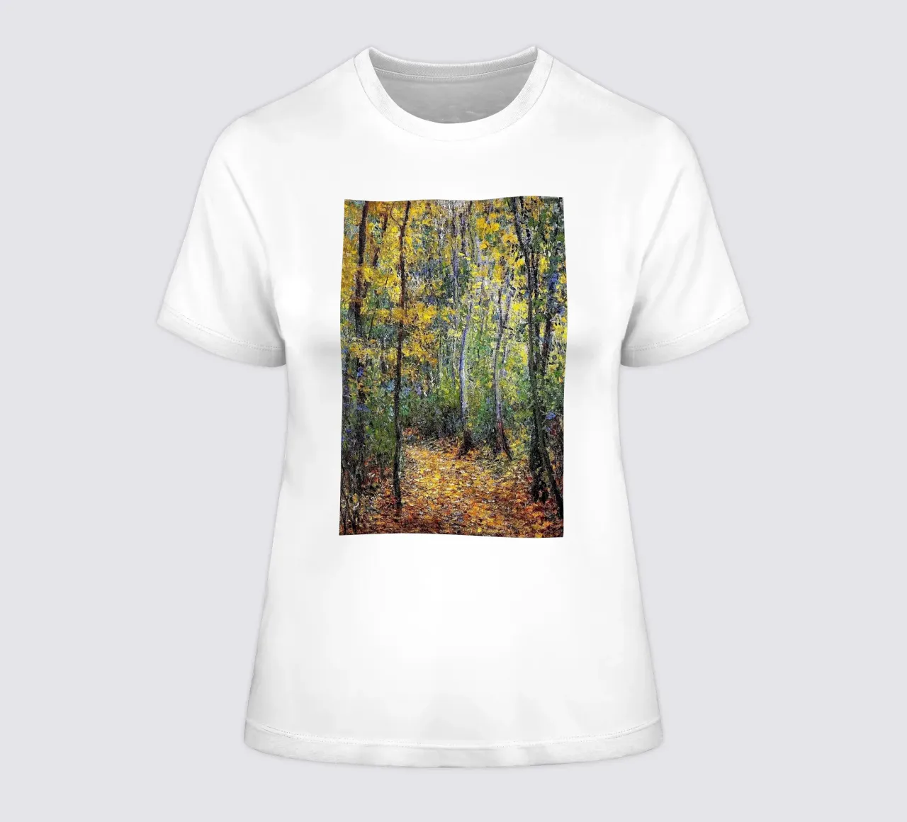 automne paysage naturel claude monet t-shirt ajusté pour femmes de belong shop