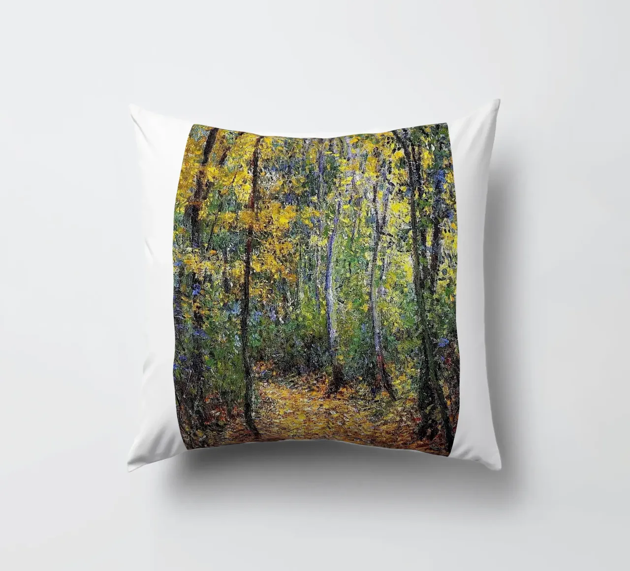 autumn natural landscape claude monet decorative cushion by belong shop