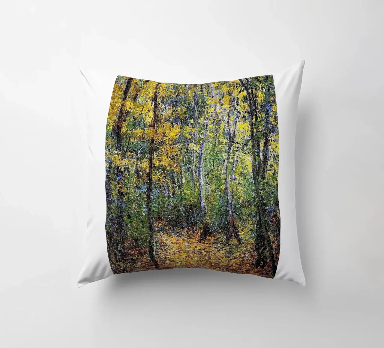 autumn natural landscape claude monet decorative cushion by belong shop