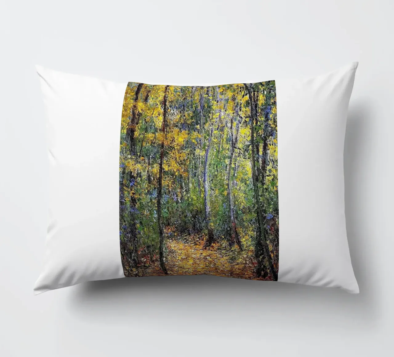 autumn natural landscape claude monet decorative cushion by belong shop