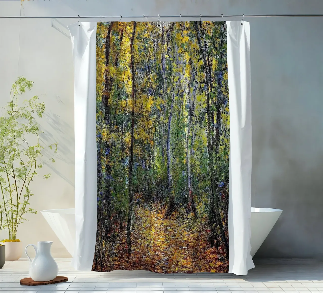 automne paysage naturel claude monet rideau de douche de belong shop