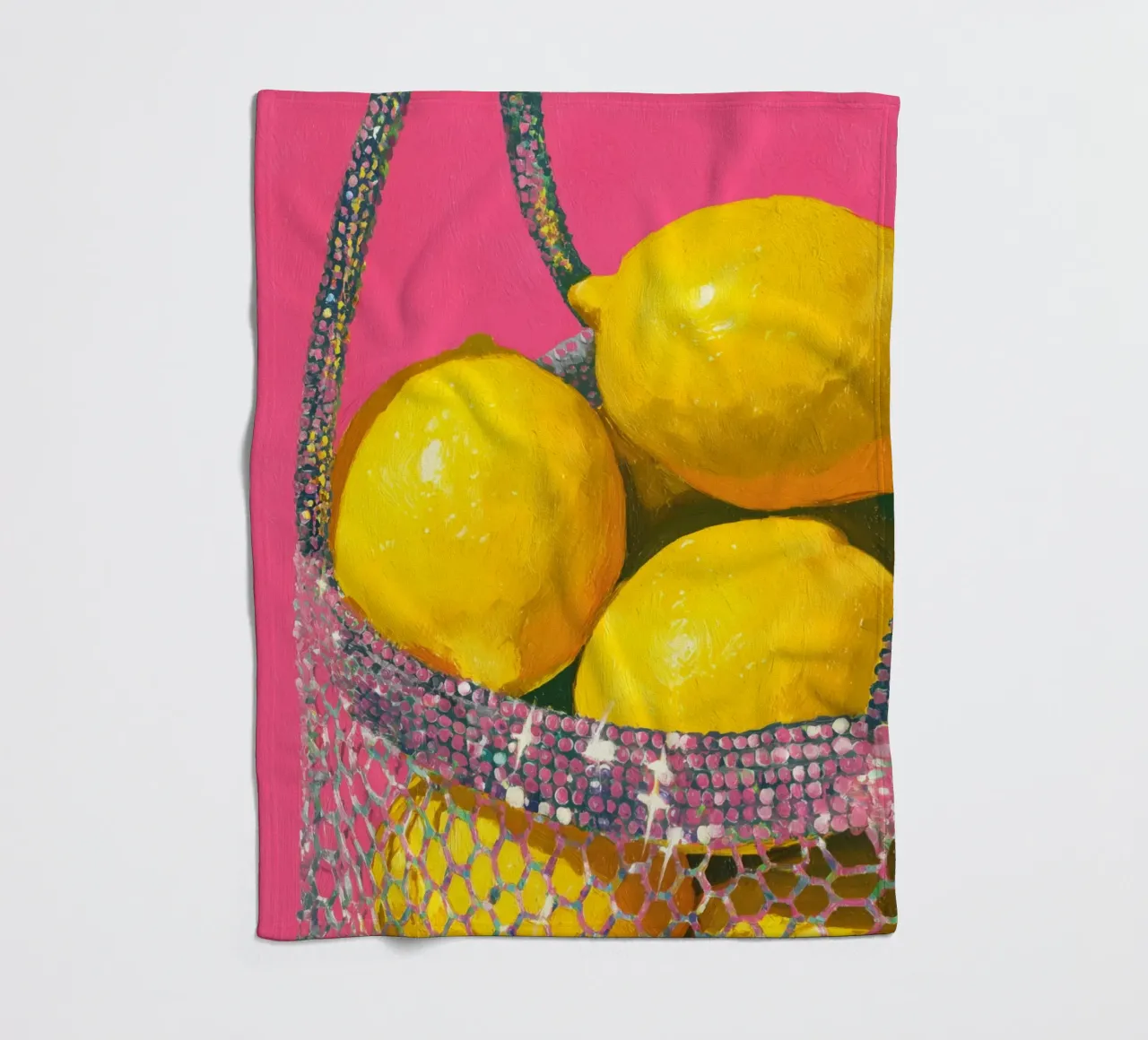 Glitter e limoni coperta in pile da Carinaprint