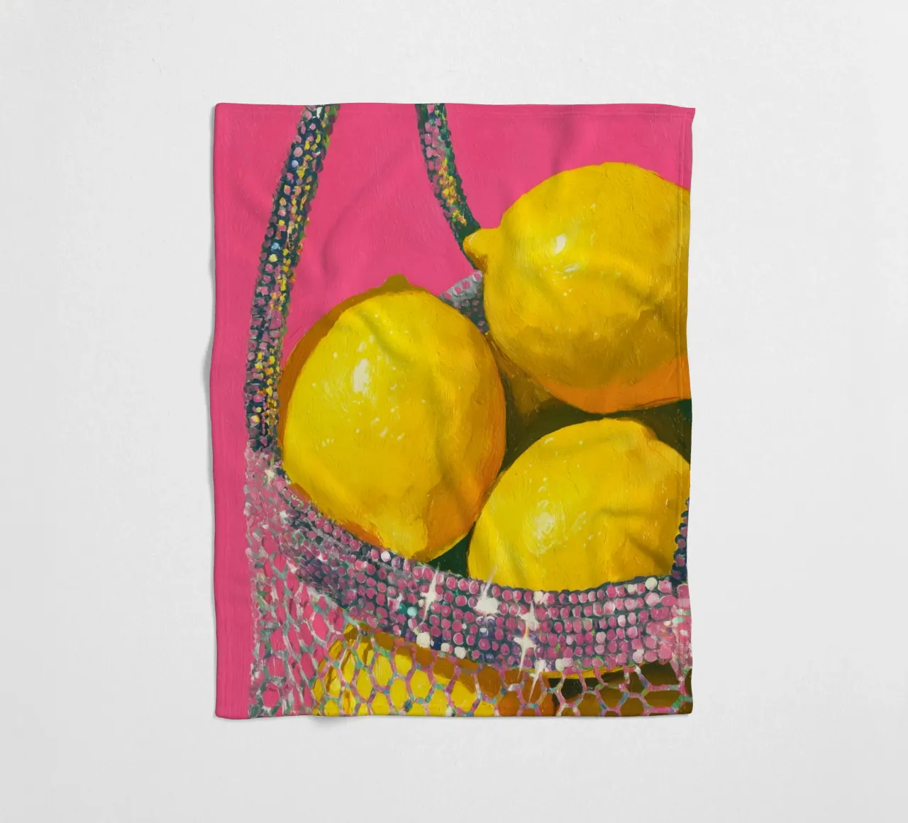 Glitter e limoni coperta in pile da Carinaprint