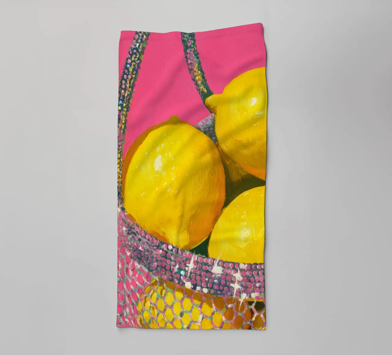 Glitter e limoni asciugamano da bagno da Carinaprint
