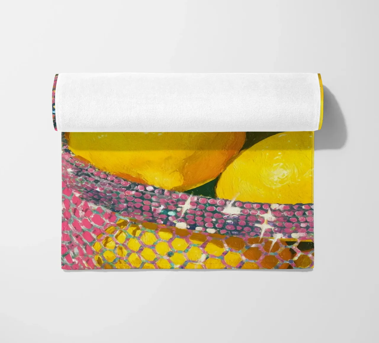 Glitter e limoni telo mare da Carinaprint