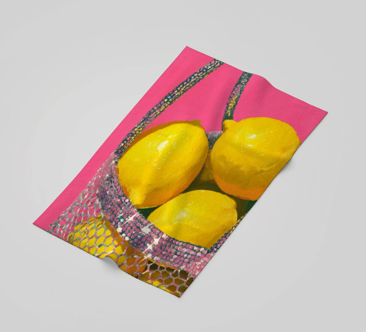 Glitter e limoni telo mare da Carinaprint