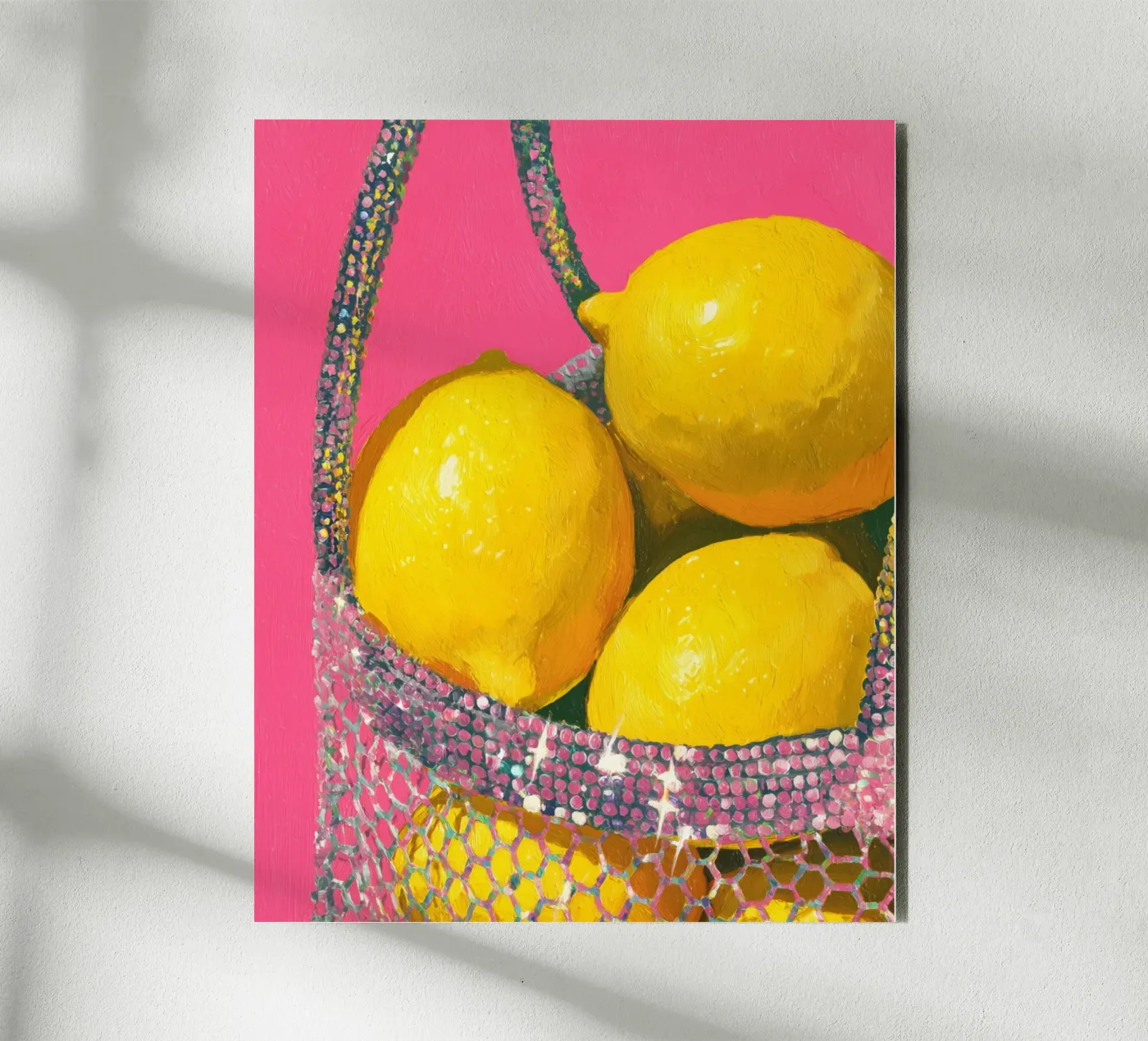 Glitter e limoni pannello forex da Carinaprint