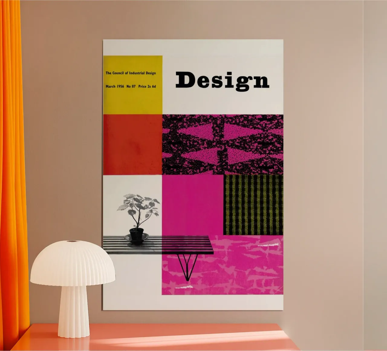 1956 March Design Magazine poster da Hemingway Design