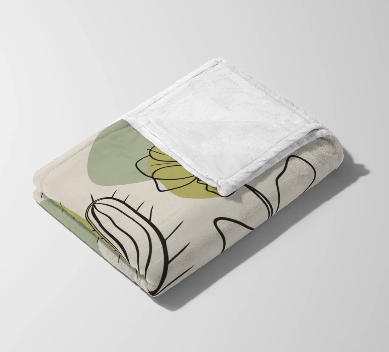 Cactus e fiori coperta in pile da RELAXING TOUCH