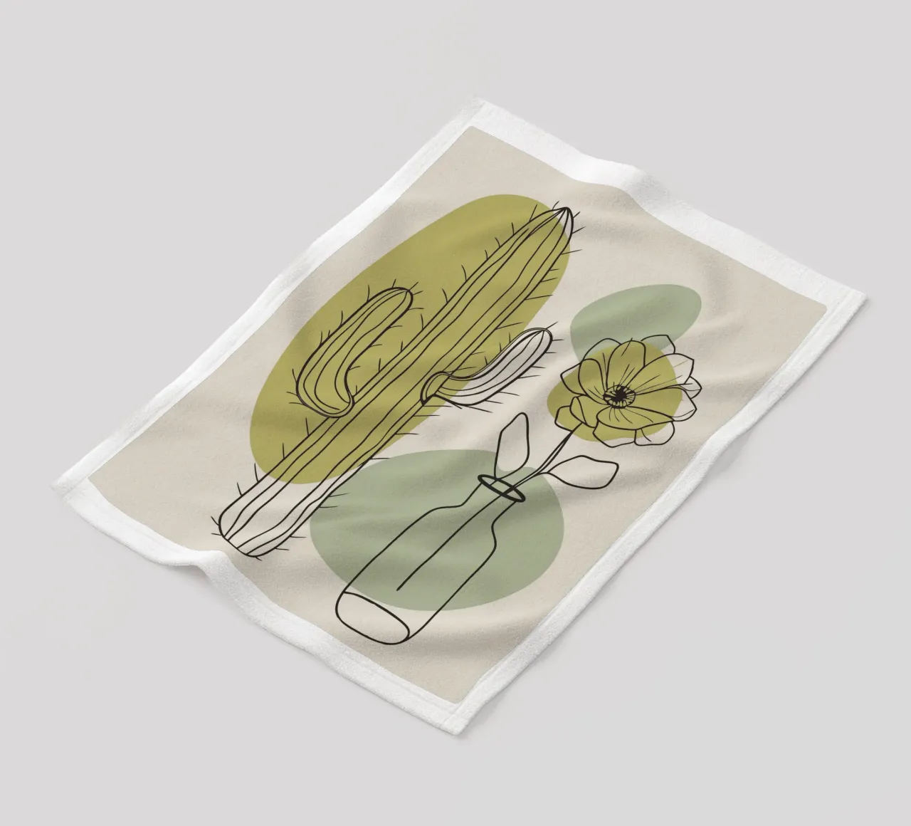 Cactus e fiori coperta in pile da RELAXING TOUCH
