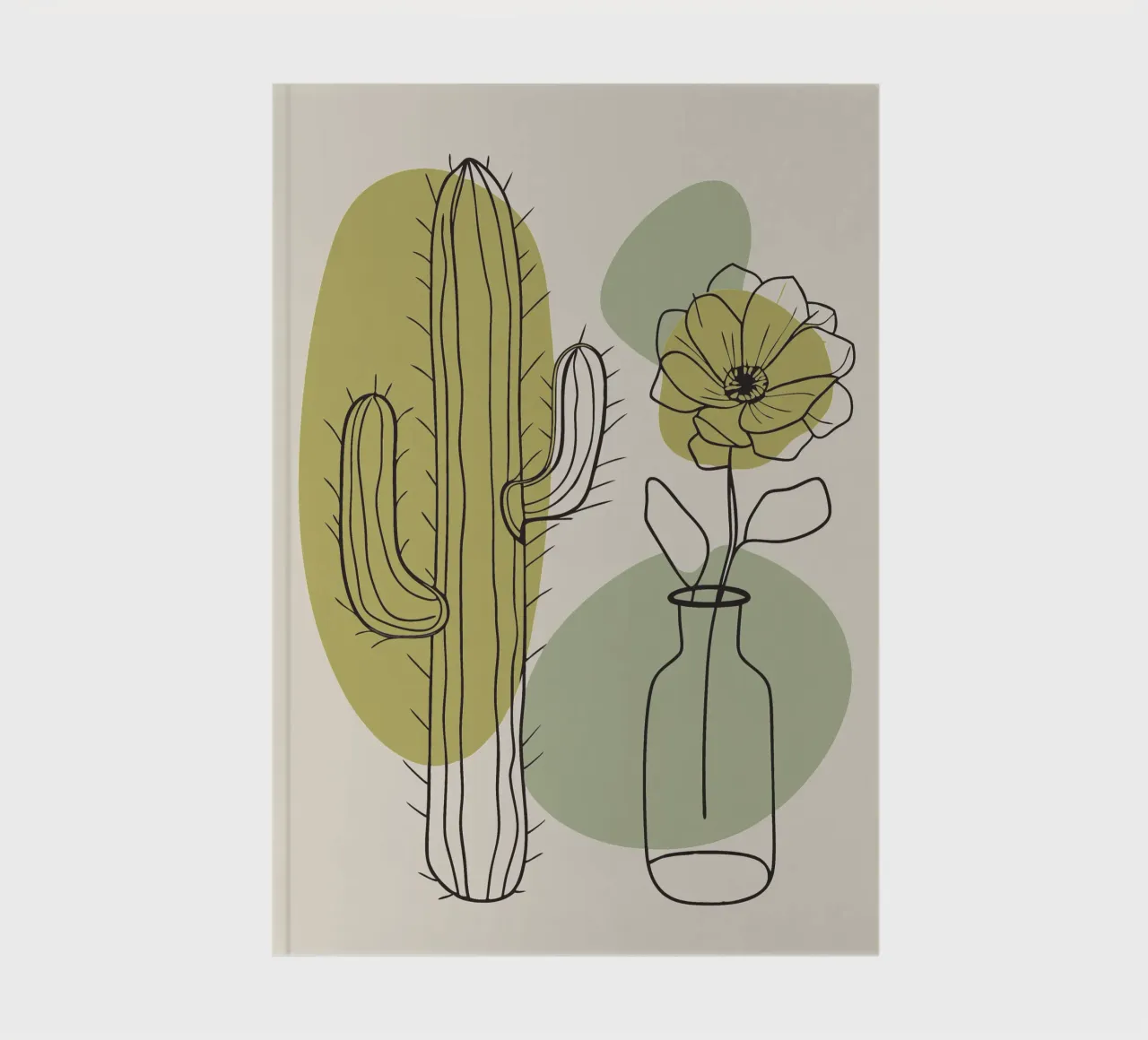 Cacti and Flowers notebook by RELAXING TOUCH