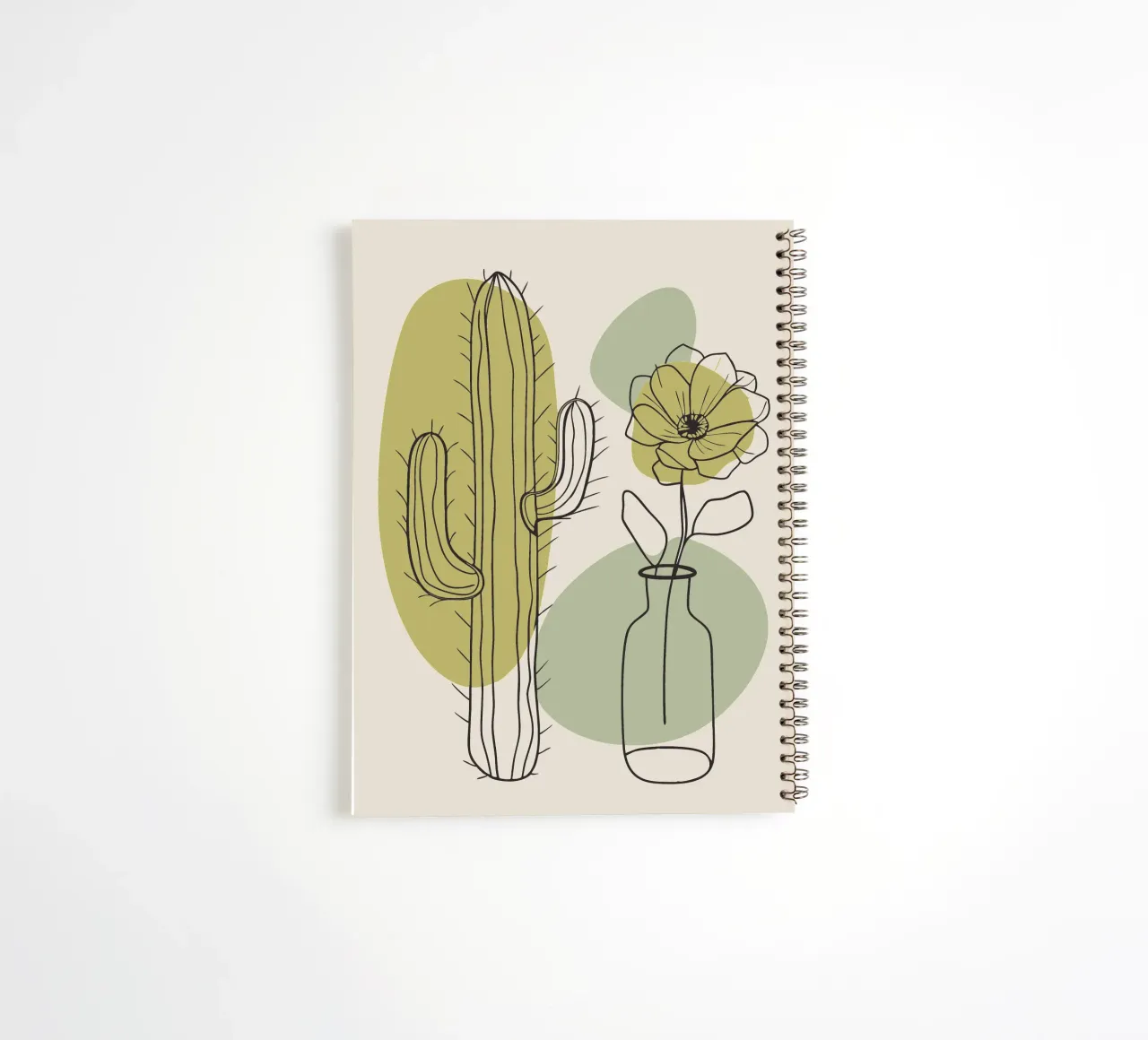 Cactus e fiori diario ad anelli da RELAXING TOUCH